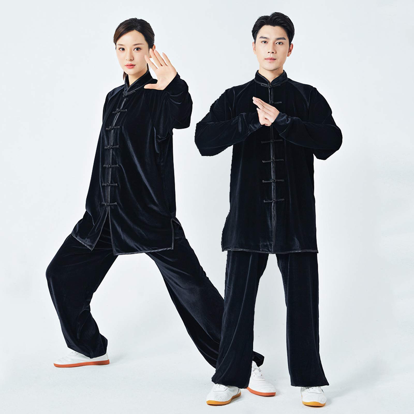 新品チャイナ服ベロアロングJK/M 春秋冬：太極拳・演奏会・舞台衣装/男女OK 楽天市場】【太極拳】【服】前開き中式太極拳・太極拳服・武術服